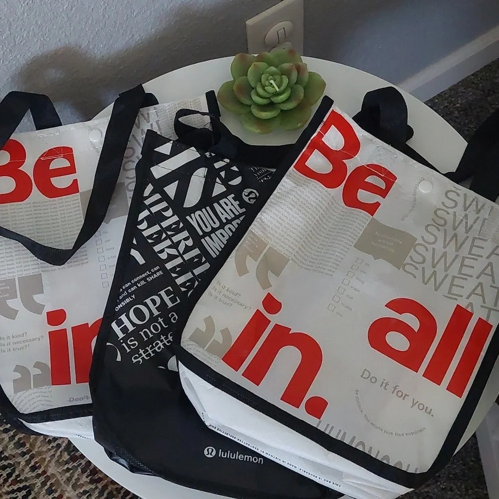 Lululemon Retail Tote bag Bunde X3